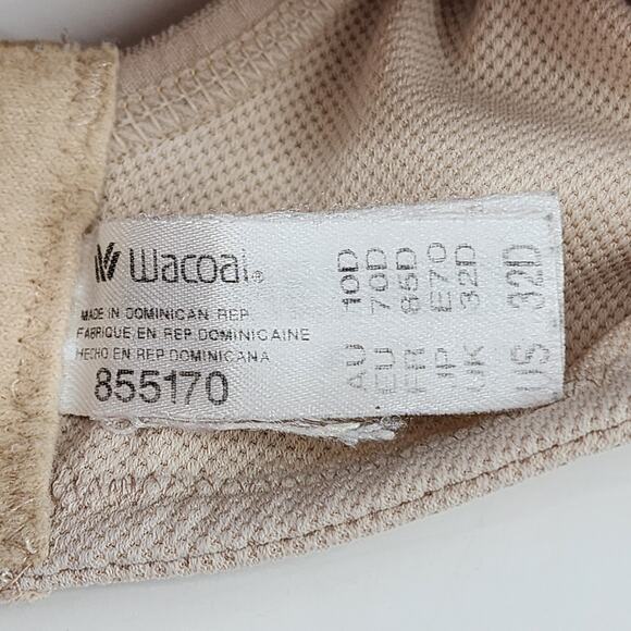 Wacoal Sand Color Simone Sports Underwire Full Coverage High Impact Bra Size 32D - Picture 3 of 5